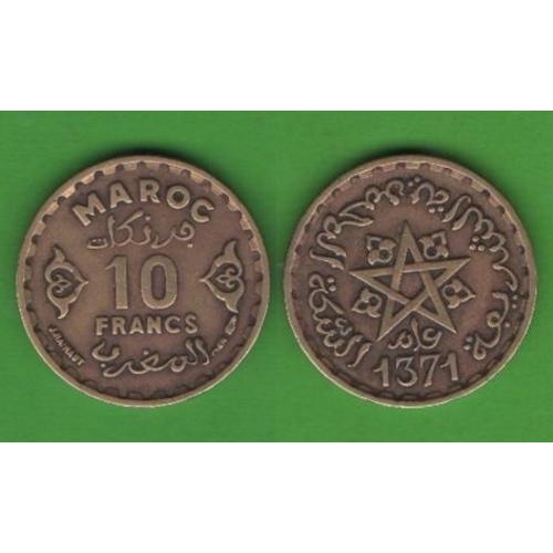 10 франков Марокко 1951