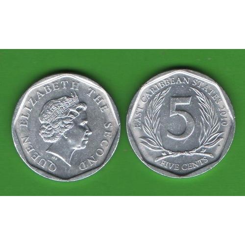  5 центов Восточные Карибы 2010