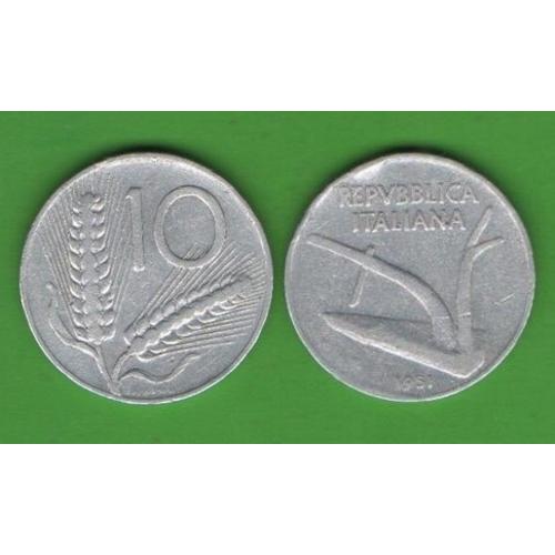 10 лир Италия 1951