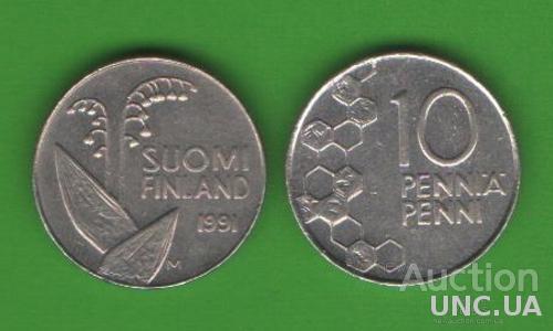 10 пенни Финляндия 1991