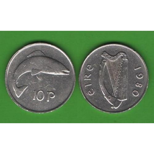 10 пенни Ирландия 1980