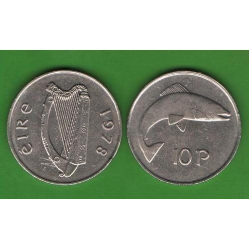 10 пенсов Ирландия 1978