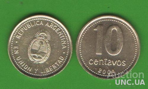 10 сентаво Аргентина 2004