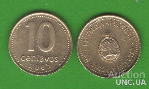 10 сентаво Аргентина 2005