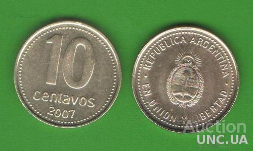 10 сентаво Аргентина 2007