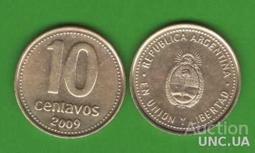 10 сентаво Аргентина 2009