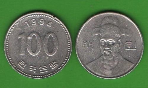 100 вон Южная Корея 1994