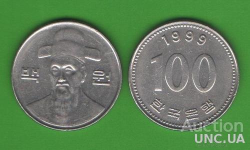 100 вон Южная Корея 1999