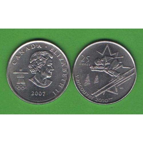 25 центов Канада 2007 (Olympic Games Vancouver - Alpine Skiing)