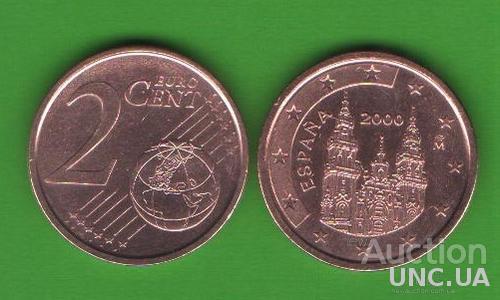 2 цента Испания 2000