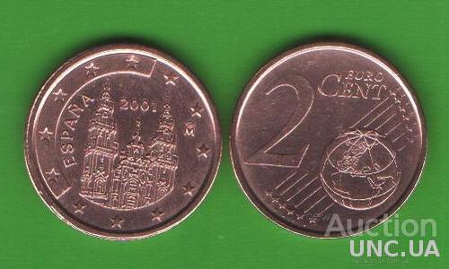 2 цента Испания 2001