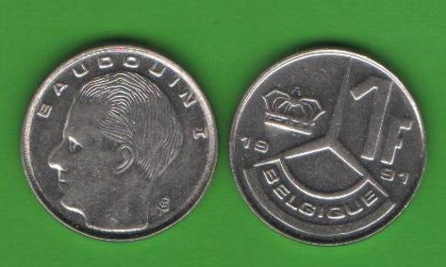 1 франк Бельгия 1991 (BELGIQUE)