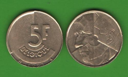 5 франков Бельгия 1993 (BELGIQUE)