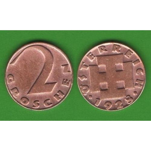 2 гроша Австрия 1928