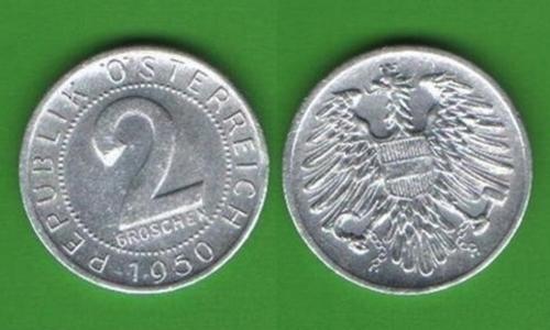 2 гроша Австрия 1950