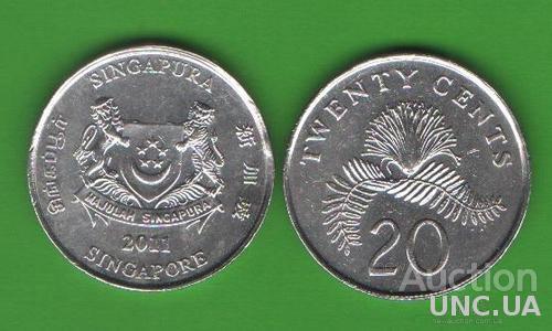 20 центов Сингапур 2011