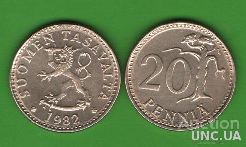 20 пенни Финляндия 1982