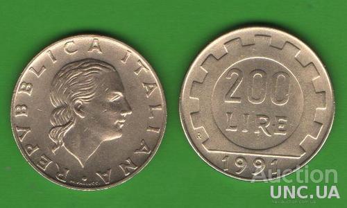 200 лир Италия 1991