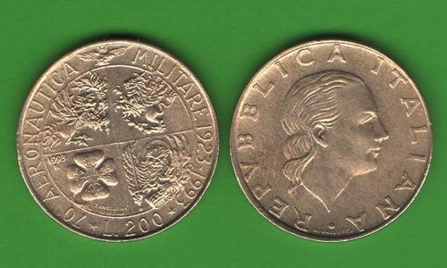 200 лир Италия 1993