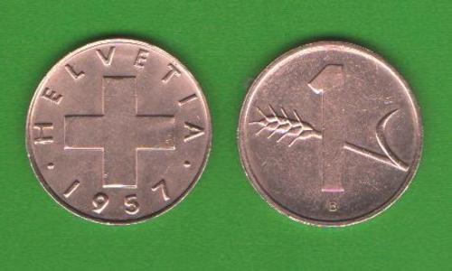 1 раппен Швейцария 1957