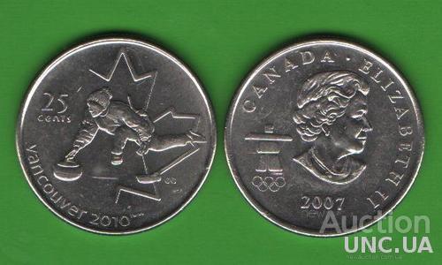 25 центов Канада 2007 (Curling)