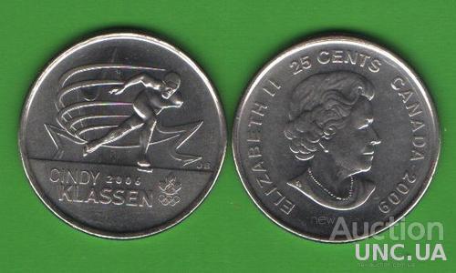 25 центов Канада 2009 (Cindy Klassen)