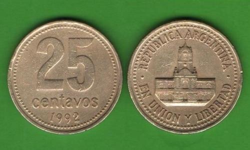 25 сентаво Аргентина 1992