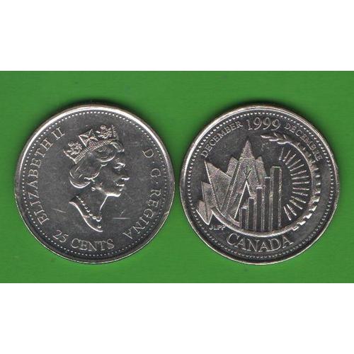 25 центов Канада 1999 (New Millenium: December - This Is Canada)