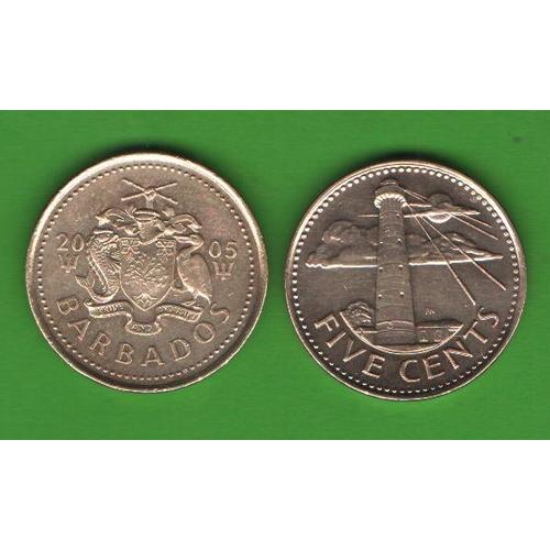 5 центов Барбадос 2005