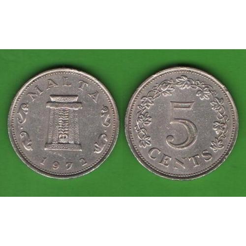 5 центов Мальта 1972
