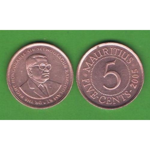 5 центов Маврикий 2005