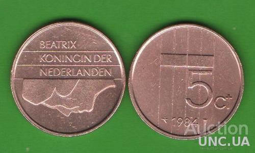 5 центов Нидерланды 1984