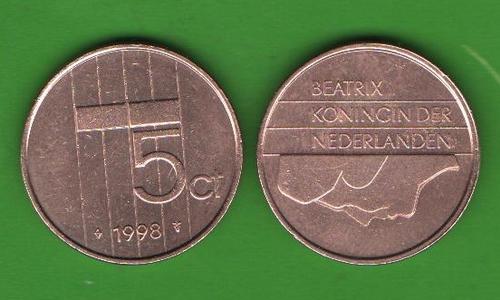 5 центов Нидерланды 1998