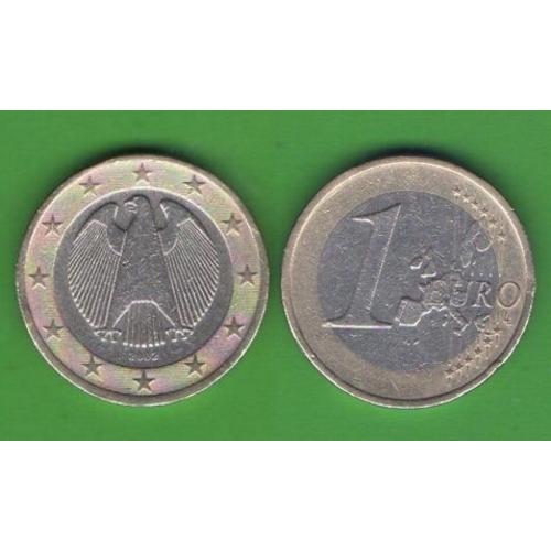 1 евро Германия 2002 А 