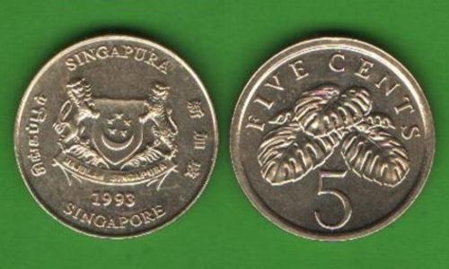 5 центов Сингапур 1993