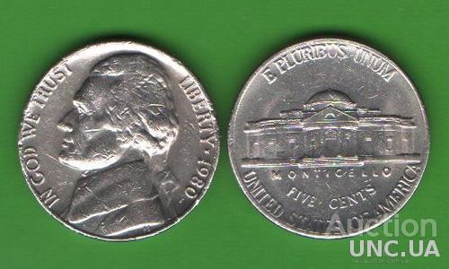 5 центов США 1980 Р