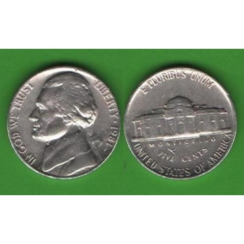 5 центов США 1981 P