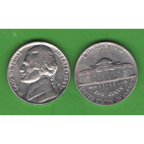 5 центов США 1985 P