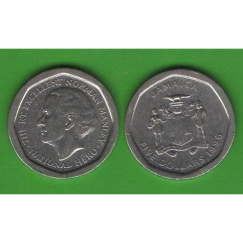 5 долларов Ямайка 1996
