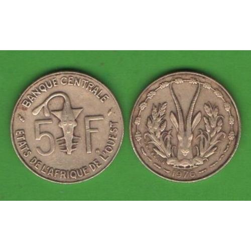 5 франков Западная Африка 1976