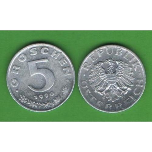 5 грошей Австрия 1990