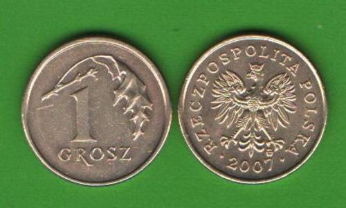 1 грош Польша 2007