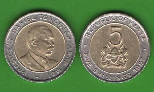 5 шиллингов Кения 1997