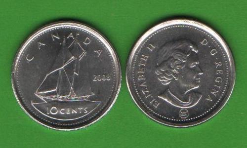 10 центов Канада 2008