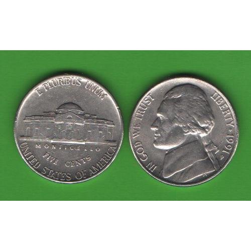 5 центов США 1991 Р