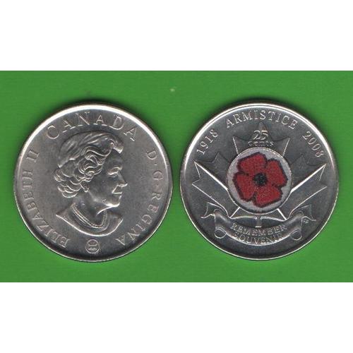 25 центов Канада 1918-2008 (Armistice Day)