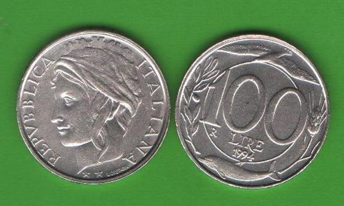 100 лир Италия 1994