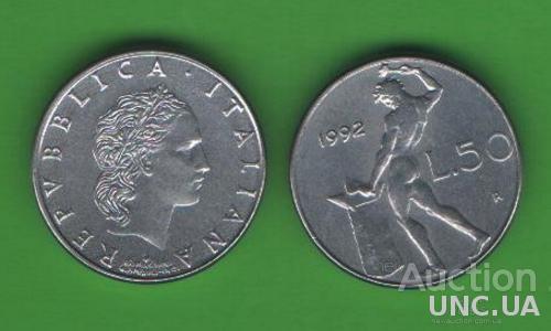 50 лир Италия 1992 (мини)
