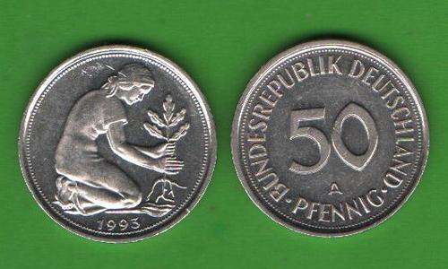 50 пфеннигов Германия 1993 А