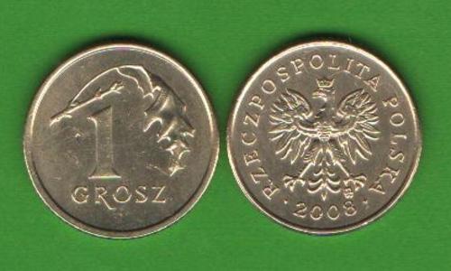 1 грош Польша 2008